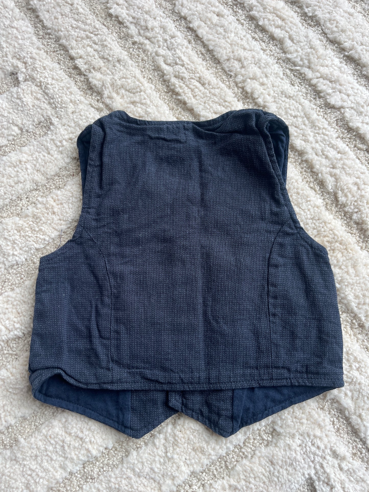Gilet de costume sans manches bleu marine - 18 mois