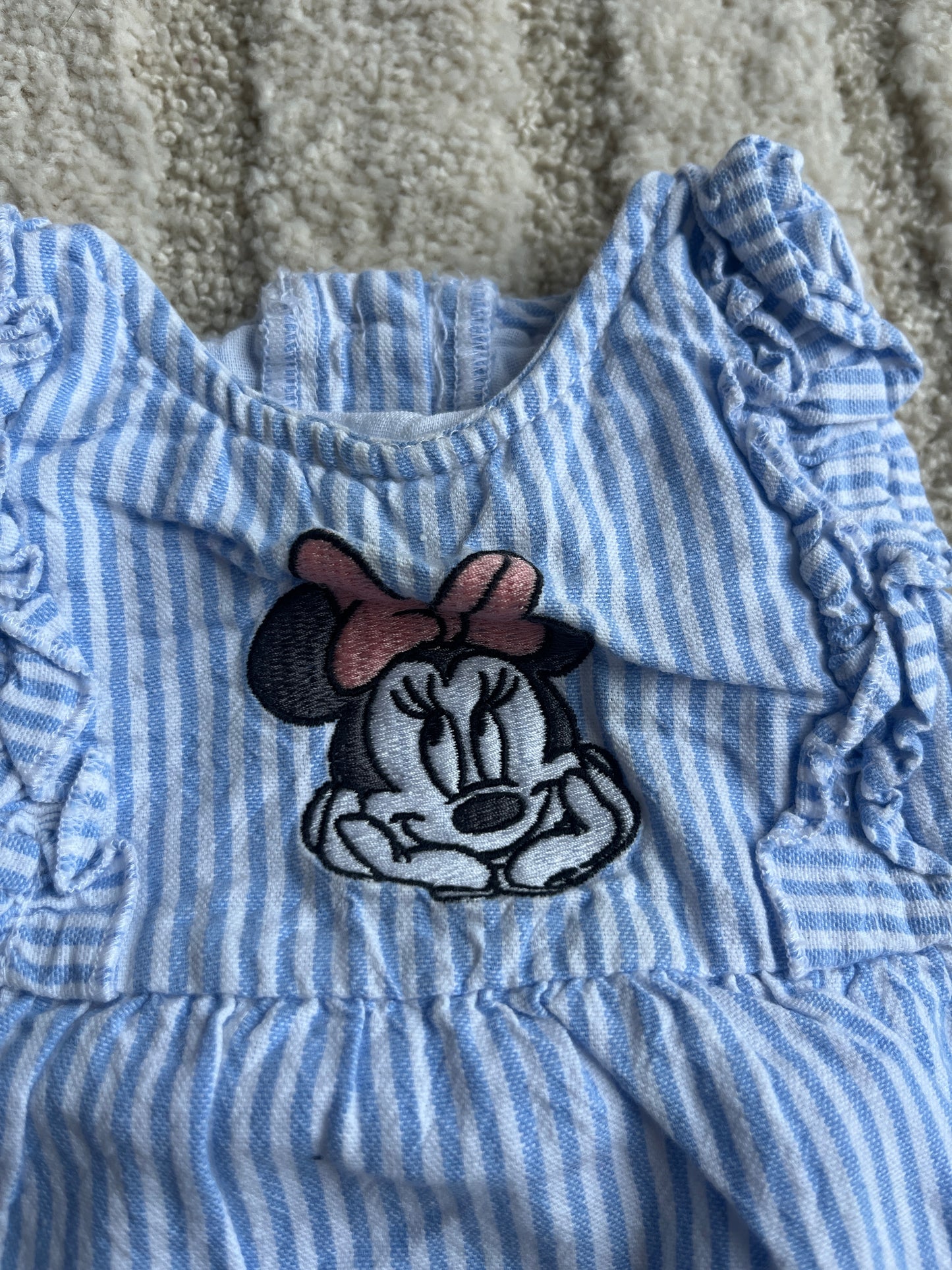 Robe sans manches volantées à rayures Minnie - 0/3 mois (62cm)