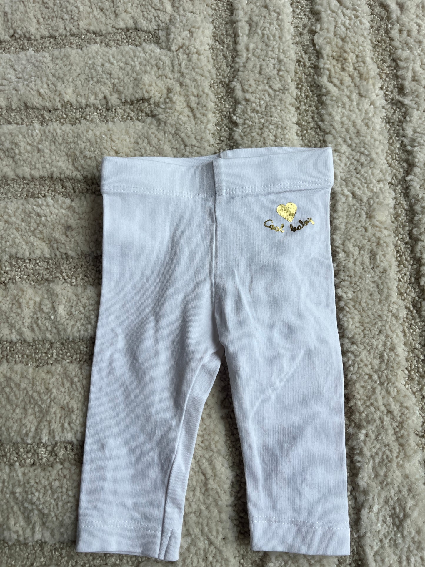 Legging en jersey blanc « cool baby » TAO - 3 mois