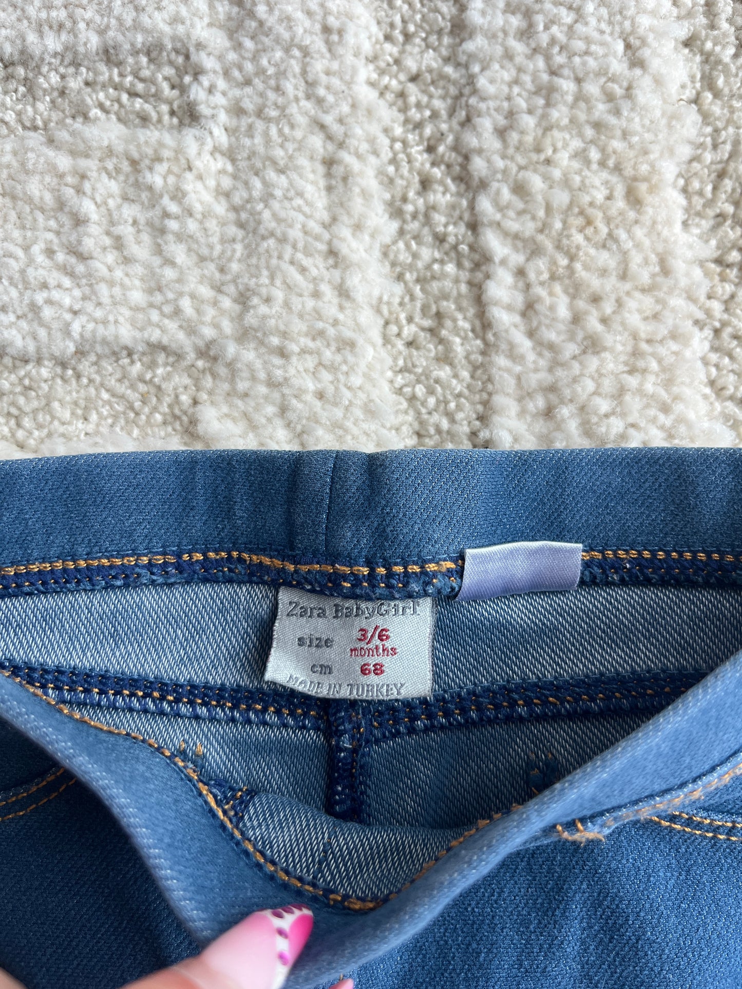 Jegging bleu Zara - 3/6 mois (68cm)