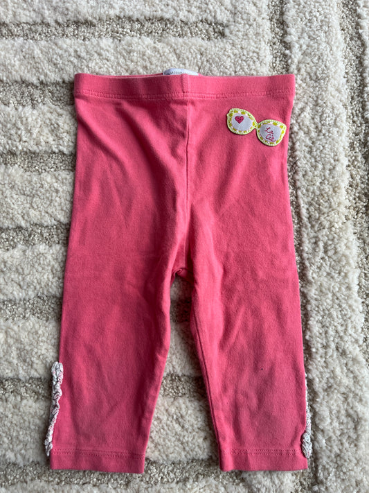 Legging en jersey rose détail lunettes brodées La Compagnie des Petits - 3 mois