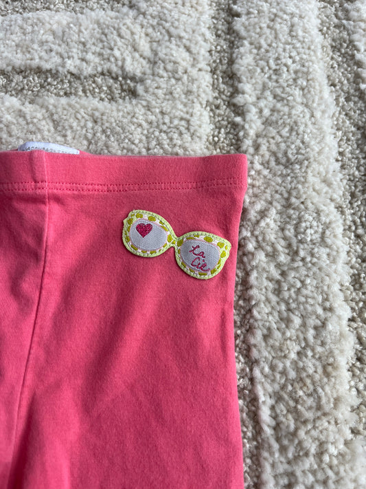 Legging en jersey rose détail lunettes brodées La Compagnie des Petits - 3 mois