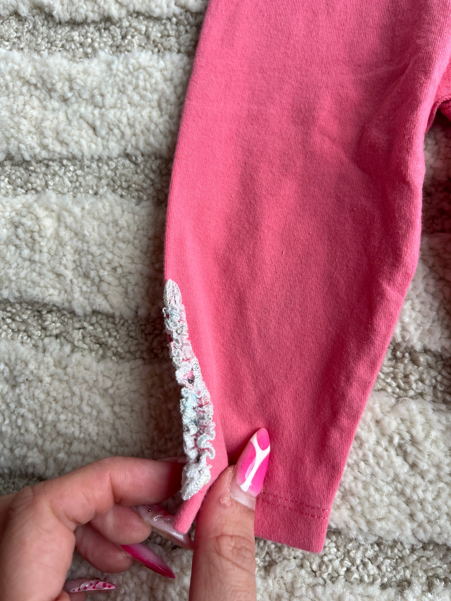 Legging en jersey rose détail lunettes brodées La Compagnie des Petits - 3 mois