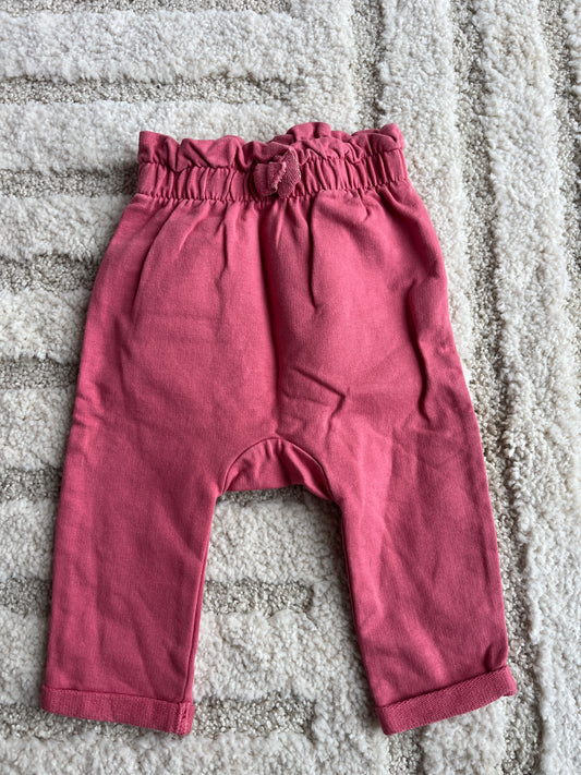 Pantalon habillé rose avec ourlets - 3 mois