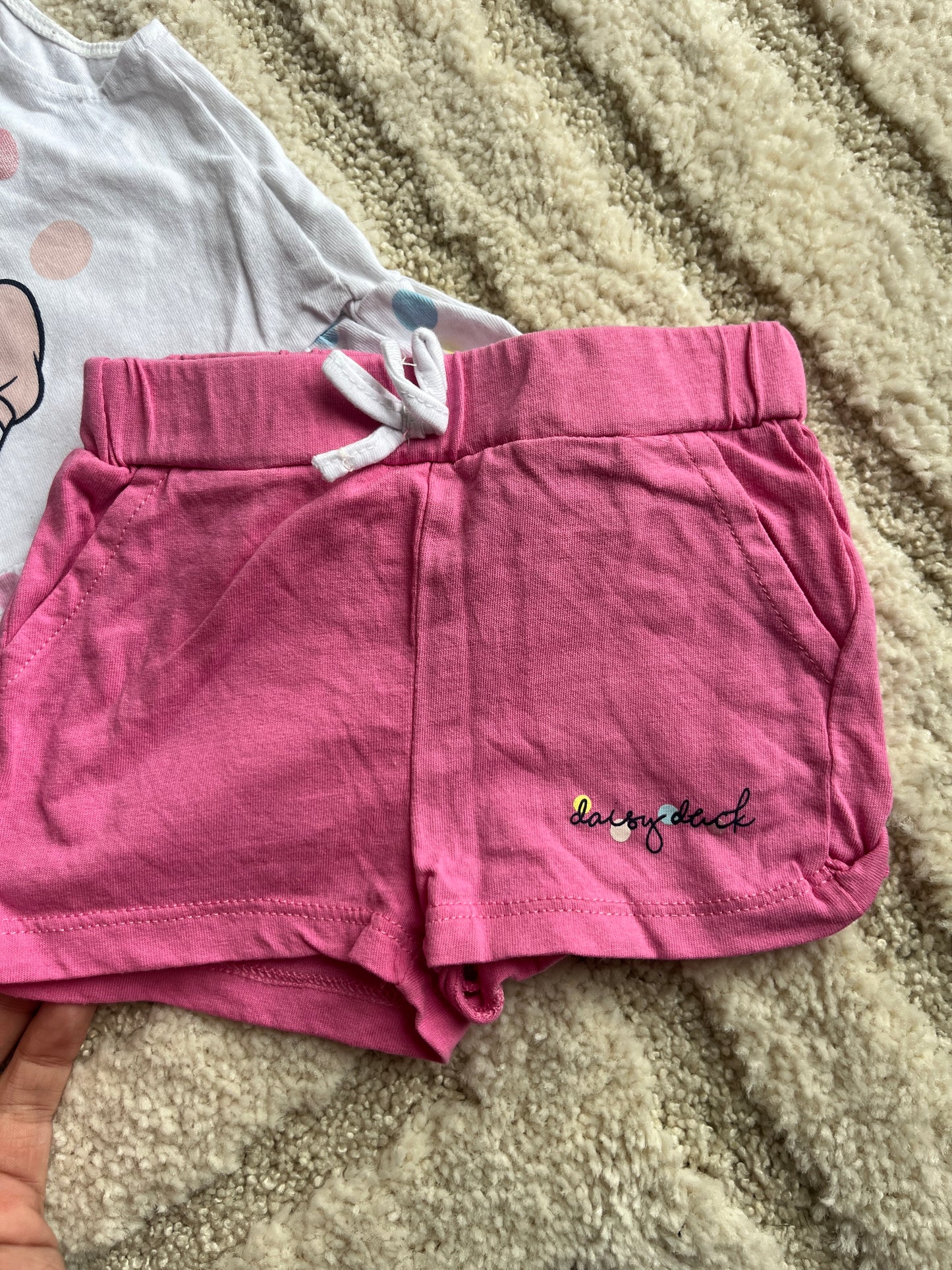 Ensemble été débardeur + short + bandeau Daisy Duck - 3 mois