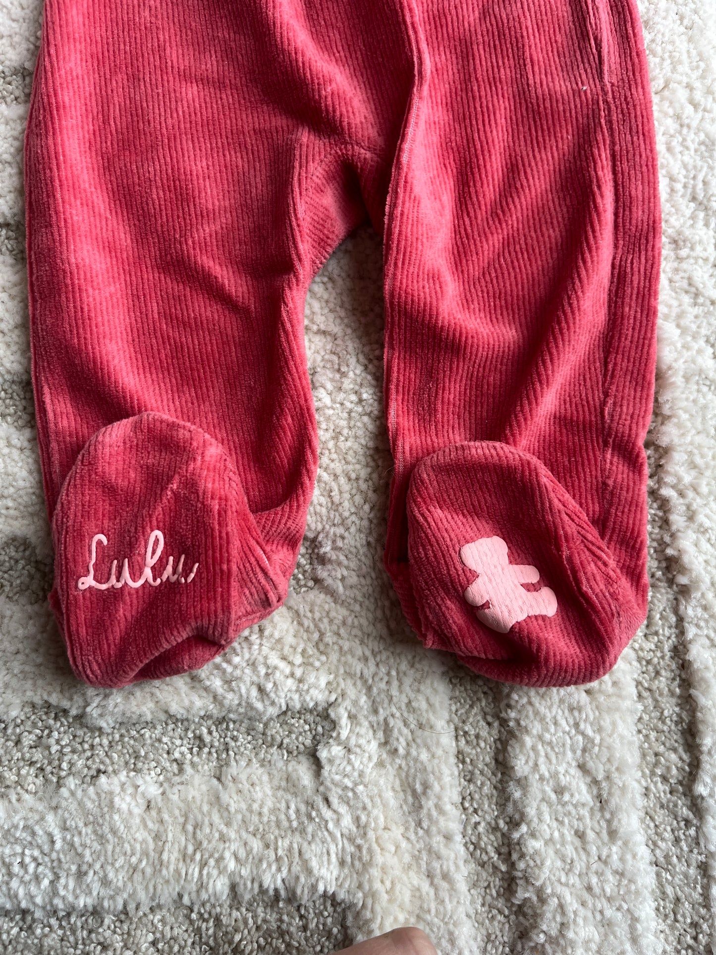 Pyjama velours 2 pièces rose Lulu Castagnette - 3 mois
