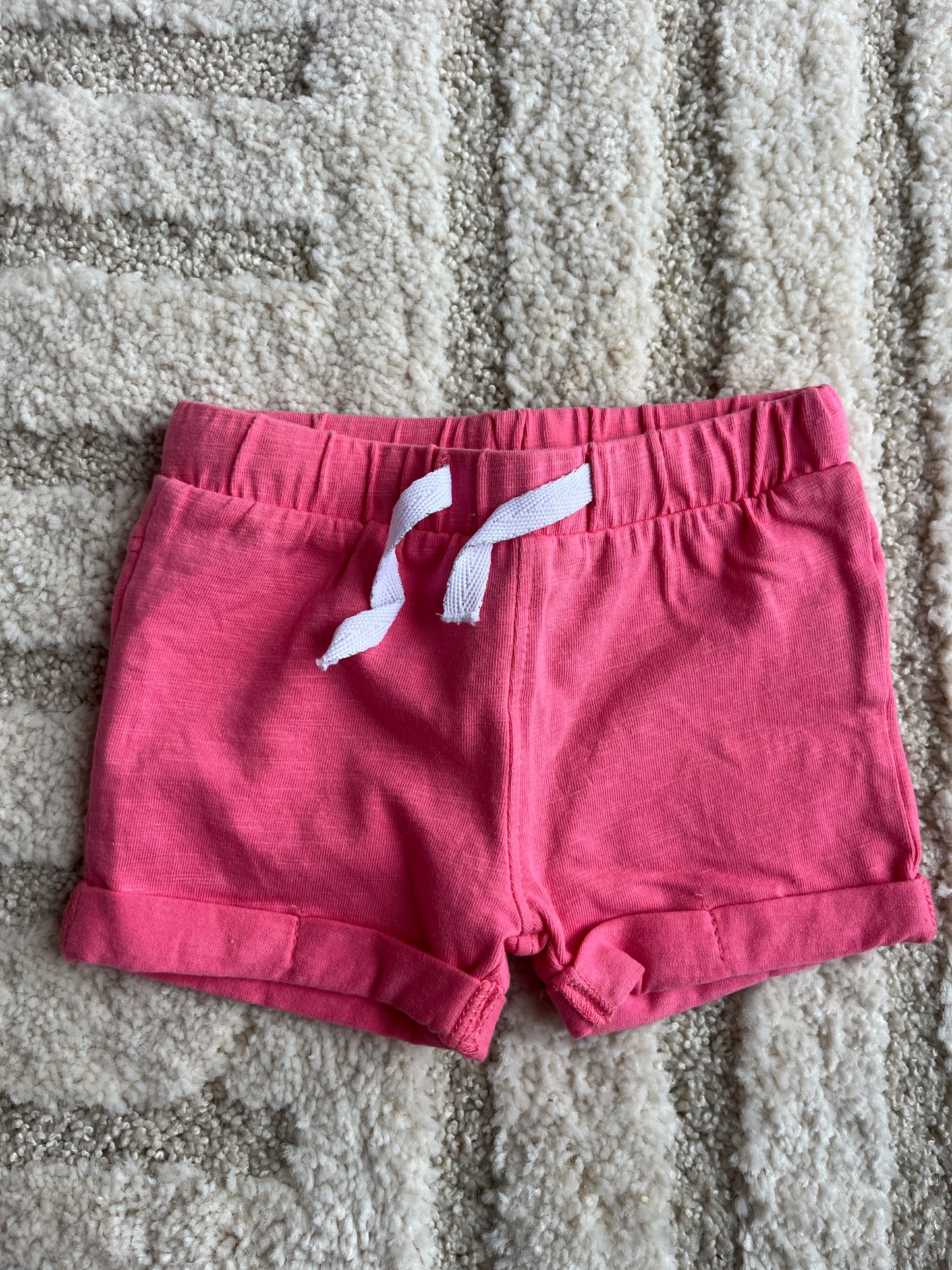 Short rose en jersey avec ourlets cousus - 3 mois