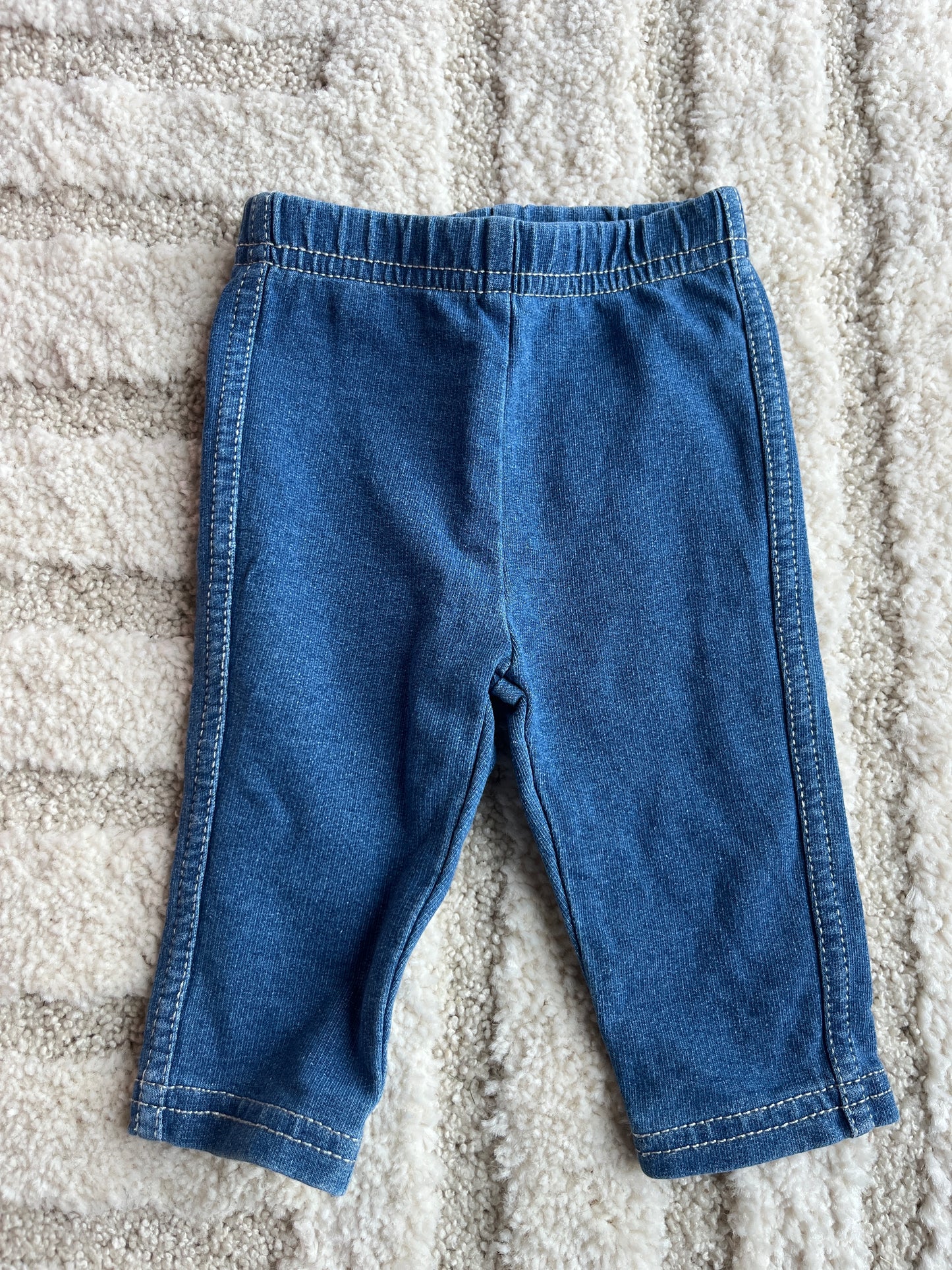 Jegging bleu simple Bois de rose - 3 mois