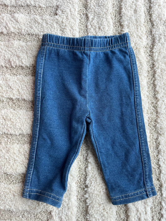 Jegging bleu simple Bois de rose - 3 mois