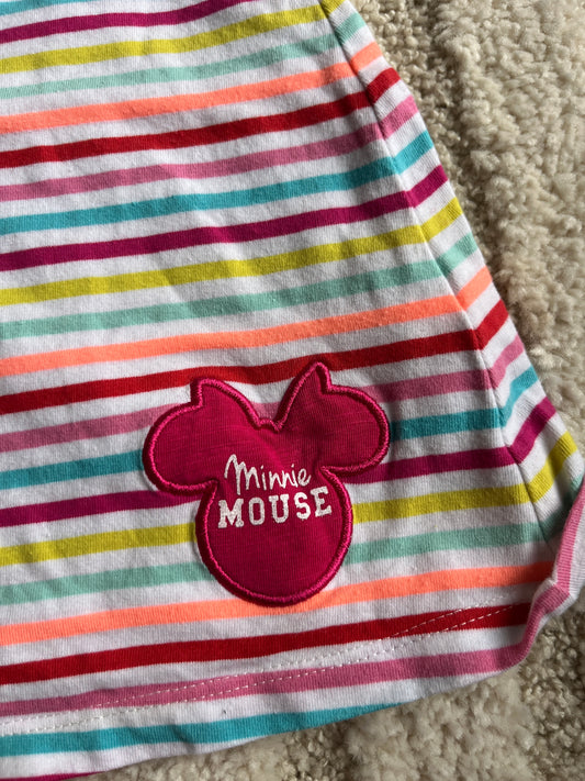 Robe été à bretelles rayée colorée Minnie - 6 mois