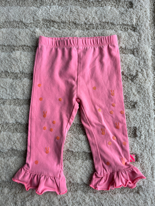 Legging rose avec ourlets évasés BilliBlush - 6 mois