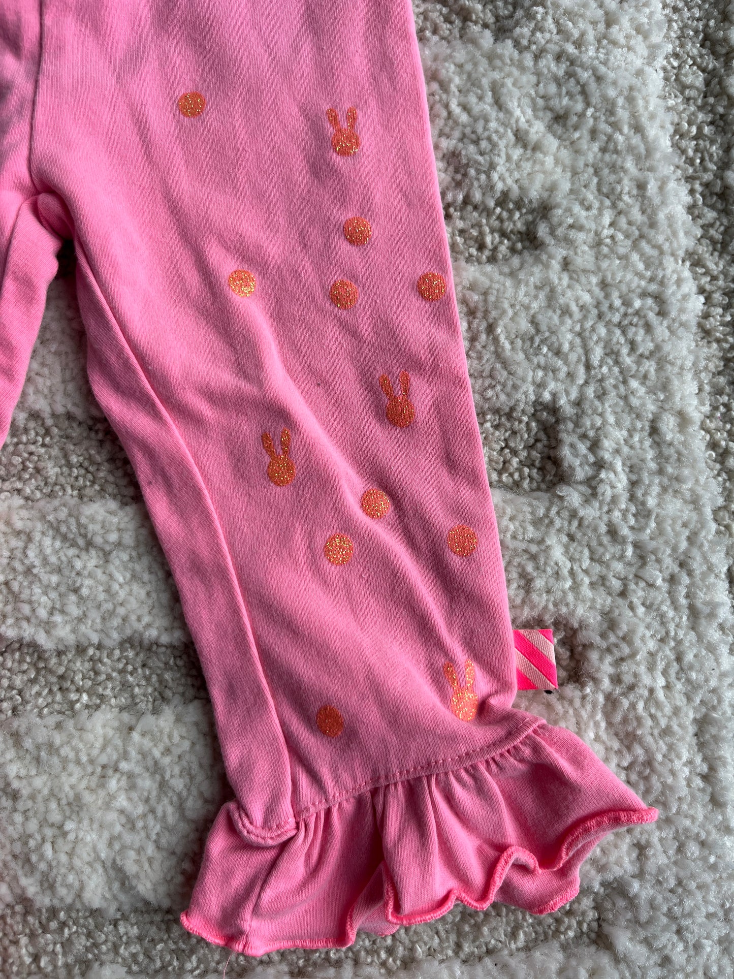 Legging rose avec ourlets évasés BilliBlush - 6 mois