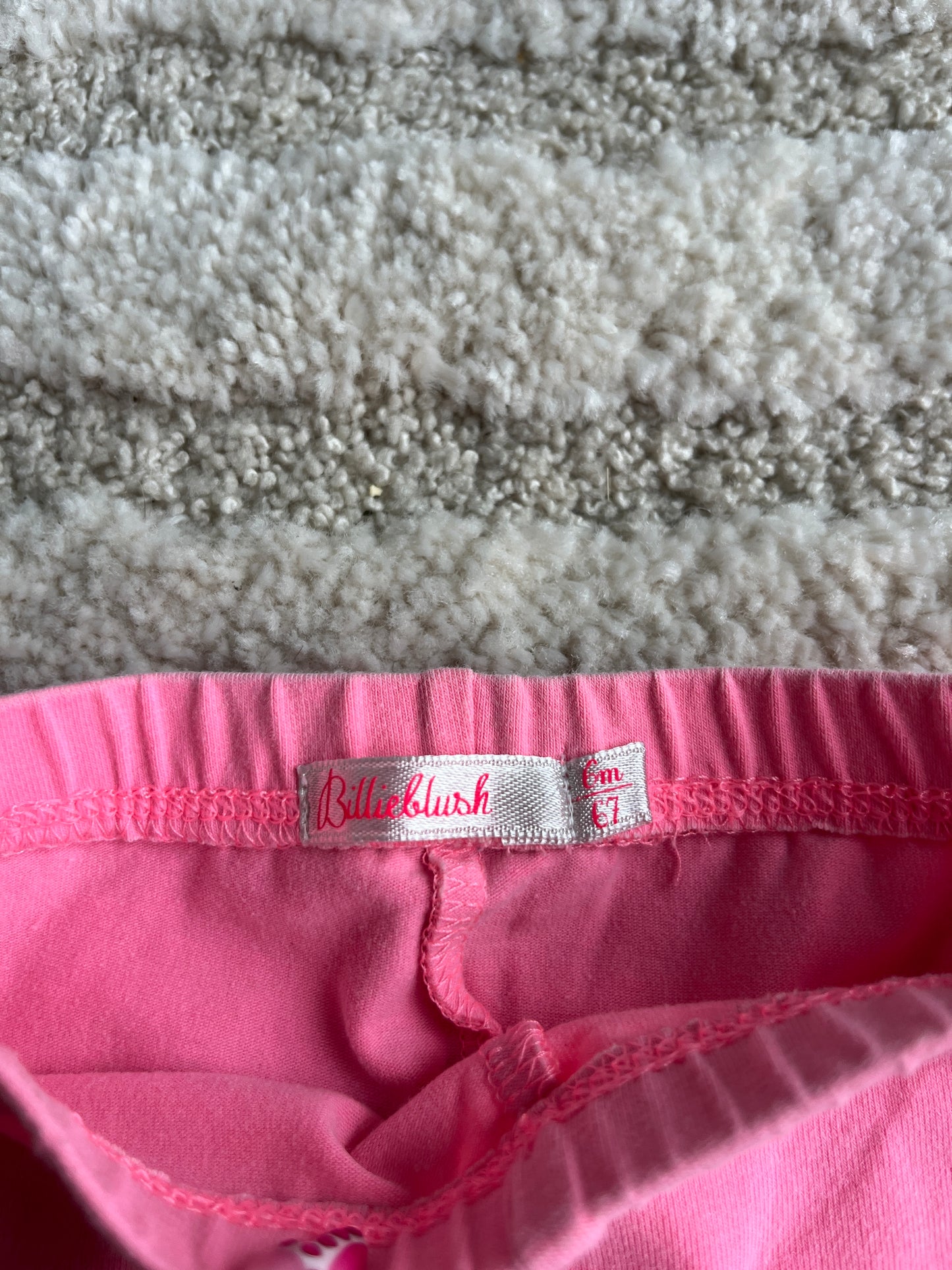 Legging rose avec ourlets évasés BilliBlush - 6 mois