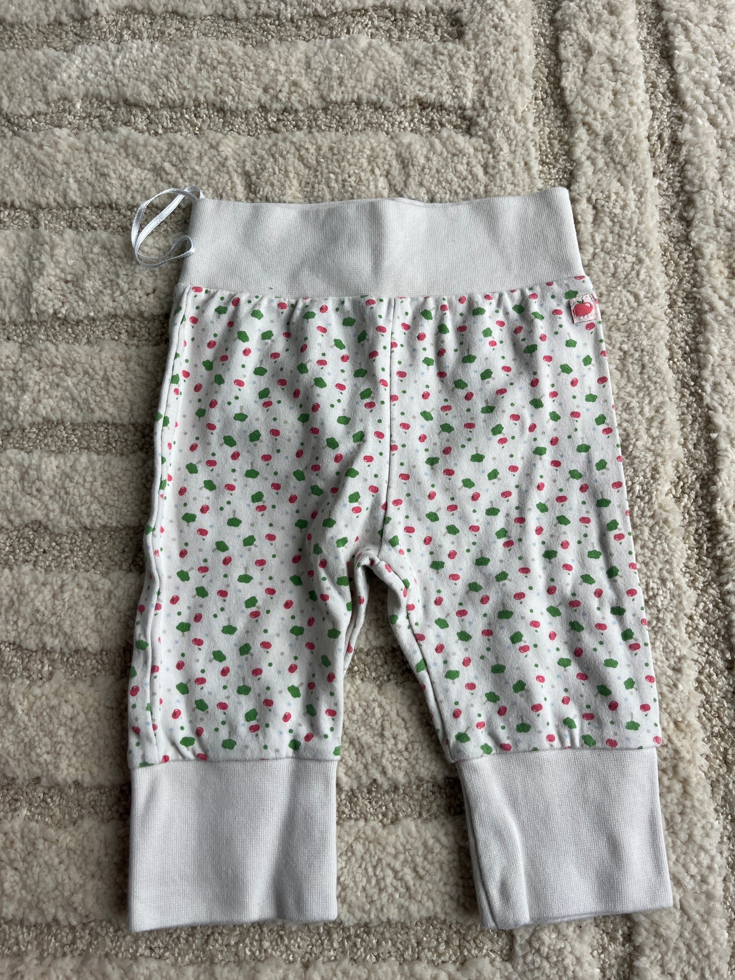 Legging crème motifs pommes Campus Baby - 68 cm