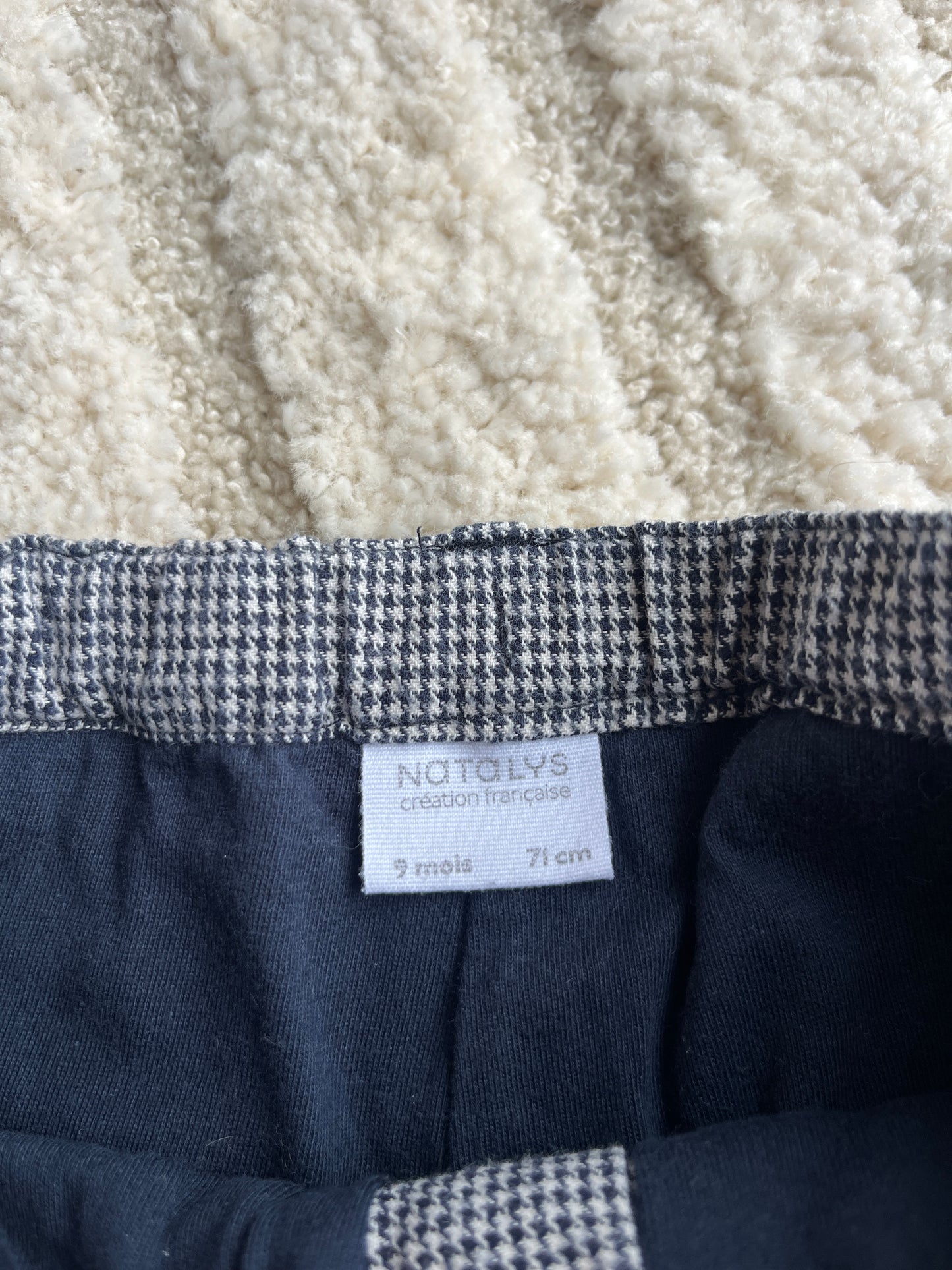 Pantalon vichy Natalys - 9 mois