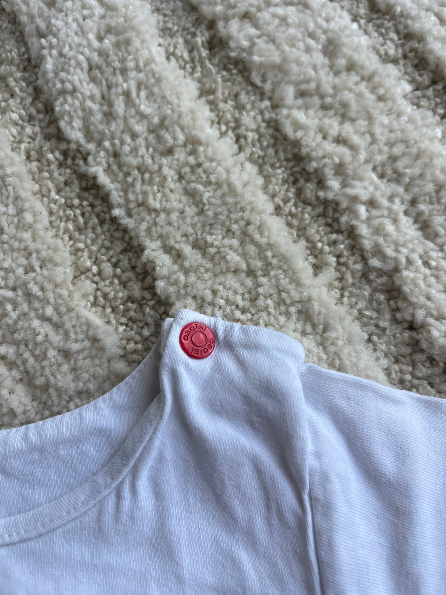 T-shirt à manches longues blanc motifs océan « love ocean » - 12 mois