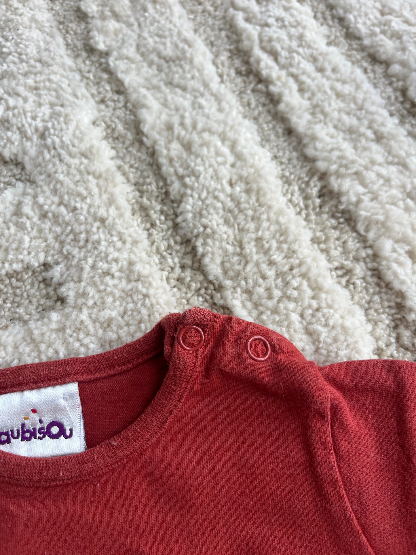 T-shirt à manches longues terracotta « snow fox » - 12 mois