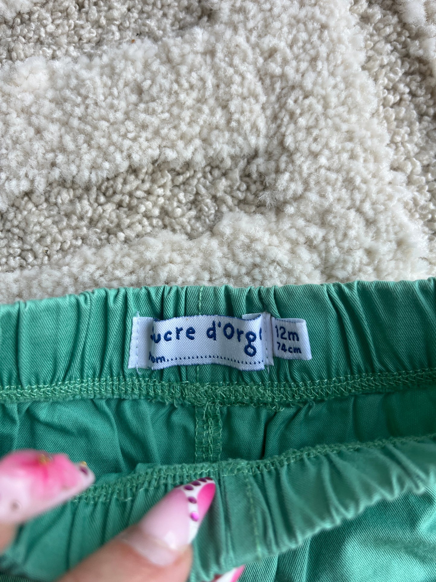 Short vert avec poches Sucre d’Orge - 12 mois