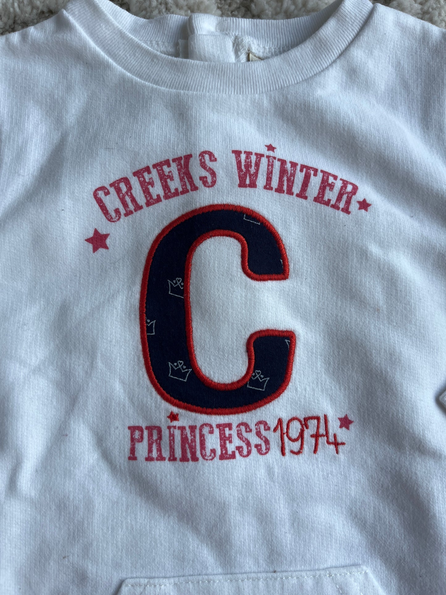 Robe pull à manches longues blanc « creeks winter princess » Creeks - 12 mois