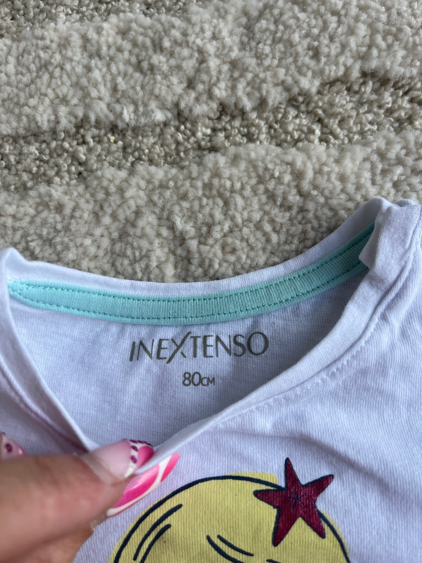 T-shirt à manches courtes blanc motif sirène « see you soon » - 80 cm