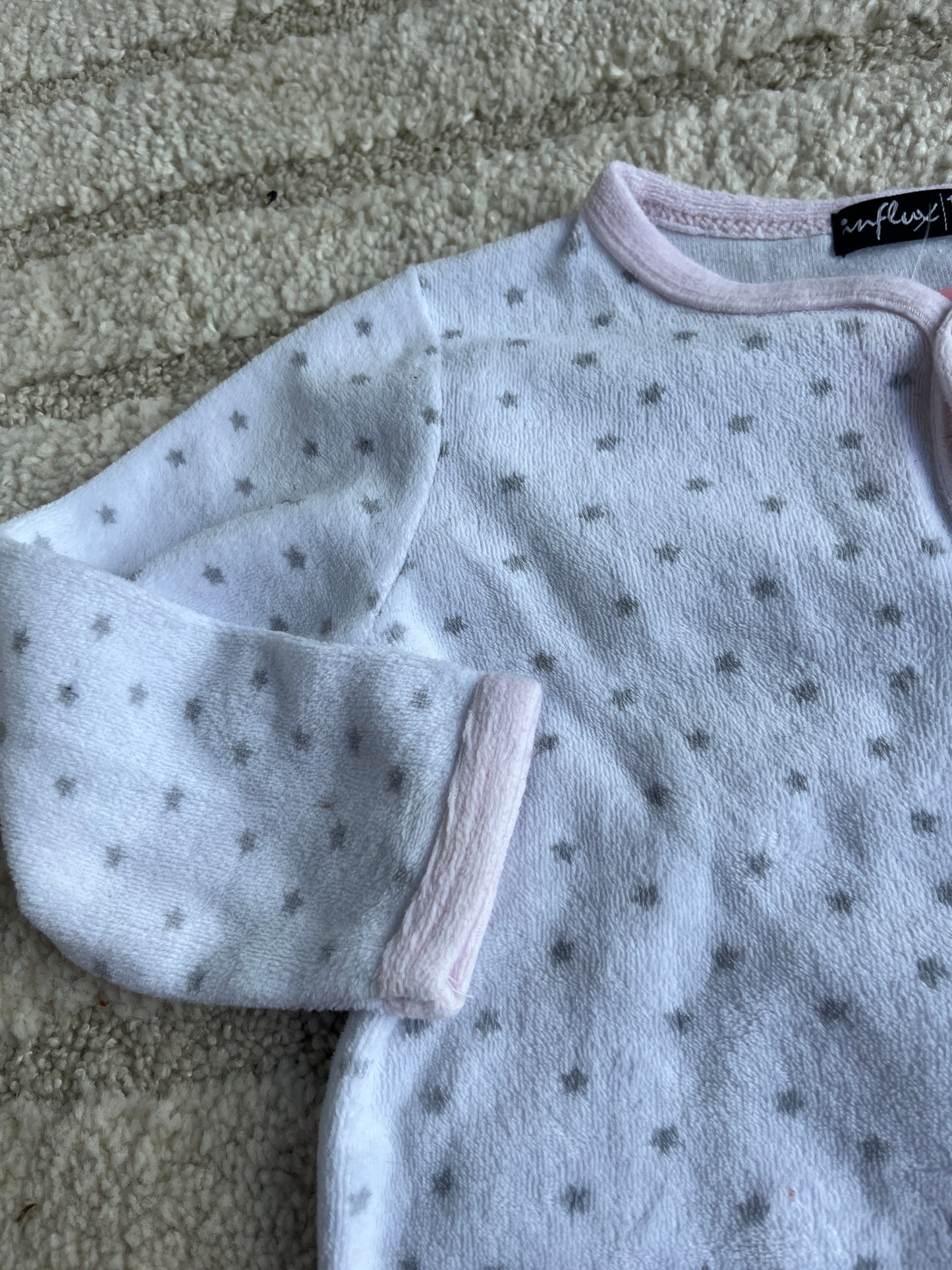 Pyjama velours blanc étoile grise « you are magical » - 18 mois