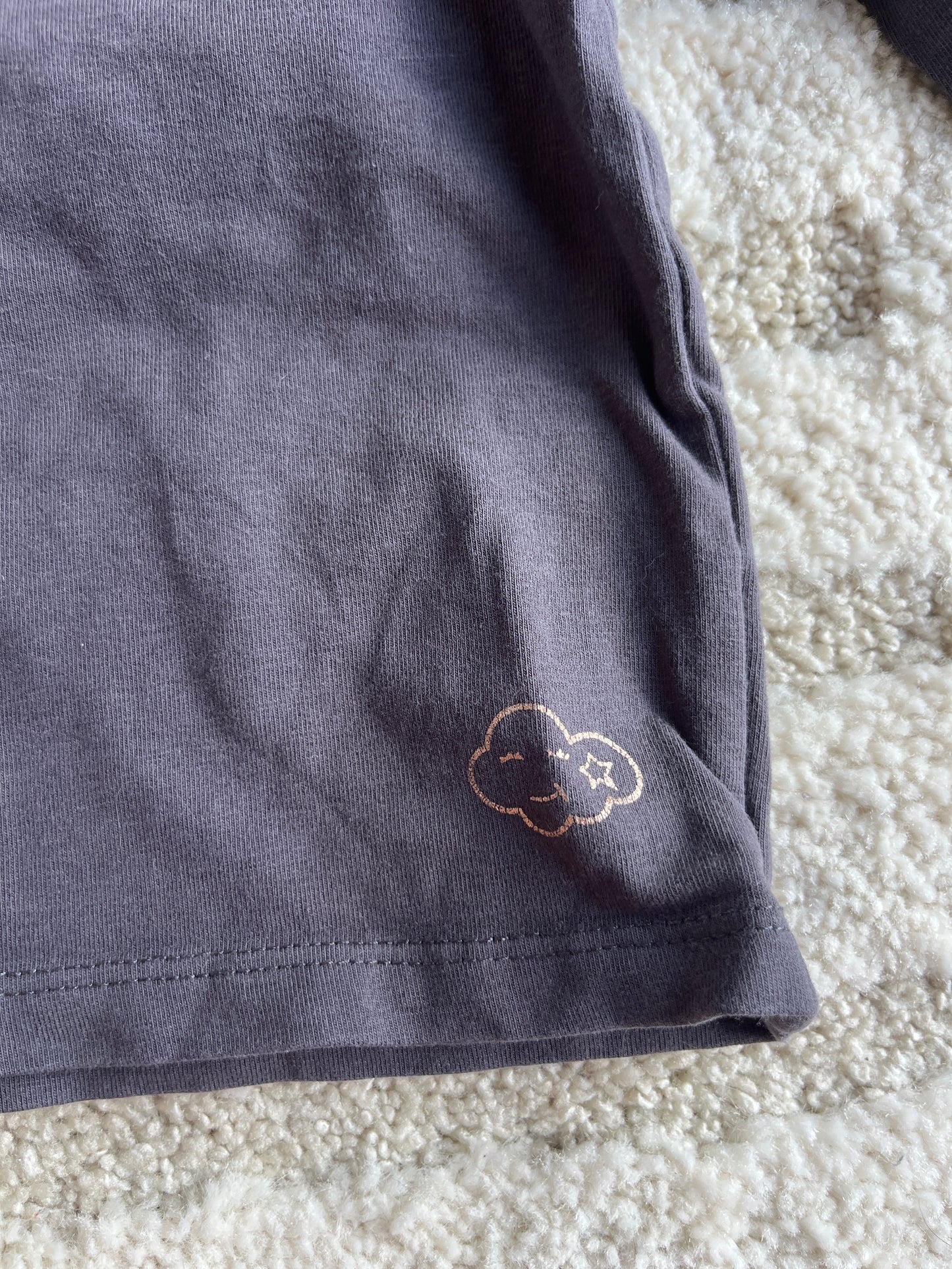 Lot de 2 t-shirt à manches longues gris et rose motif nuage avec col roulé - 18 mois
