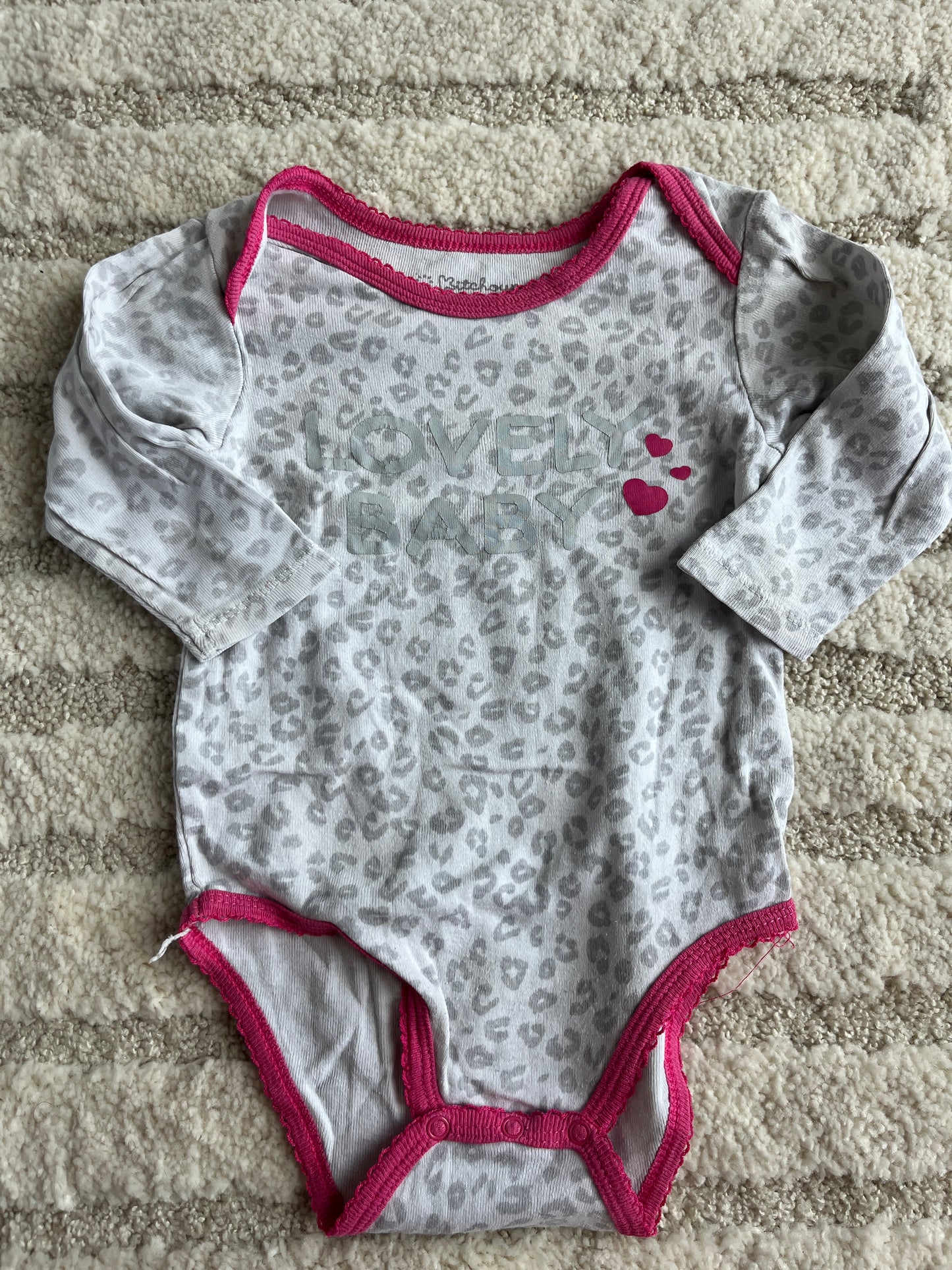 Body à manches longues rose et gris Kitchoun - 18 mois