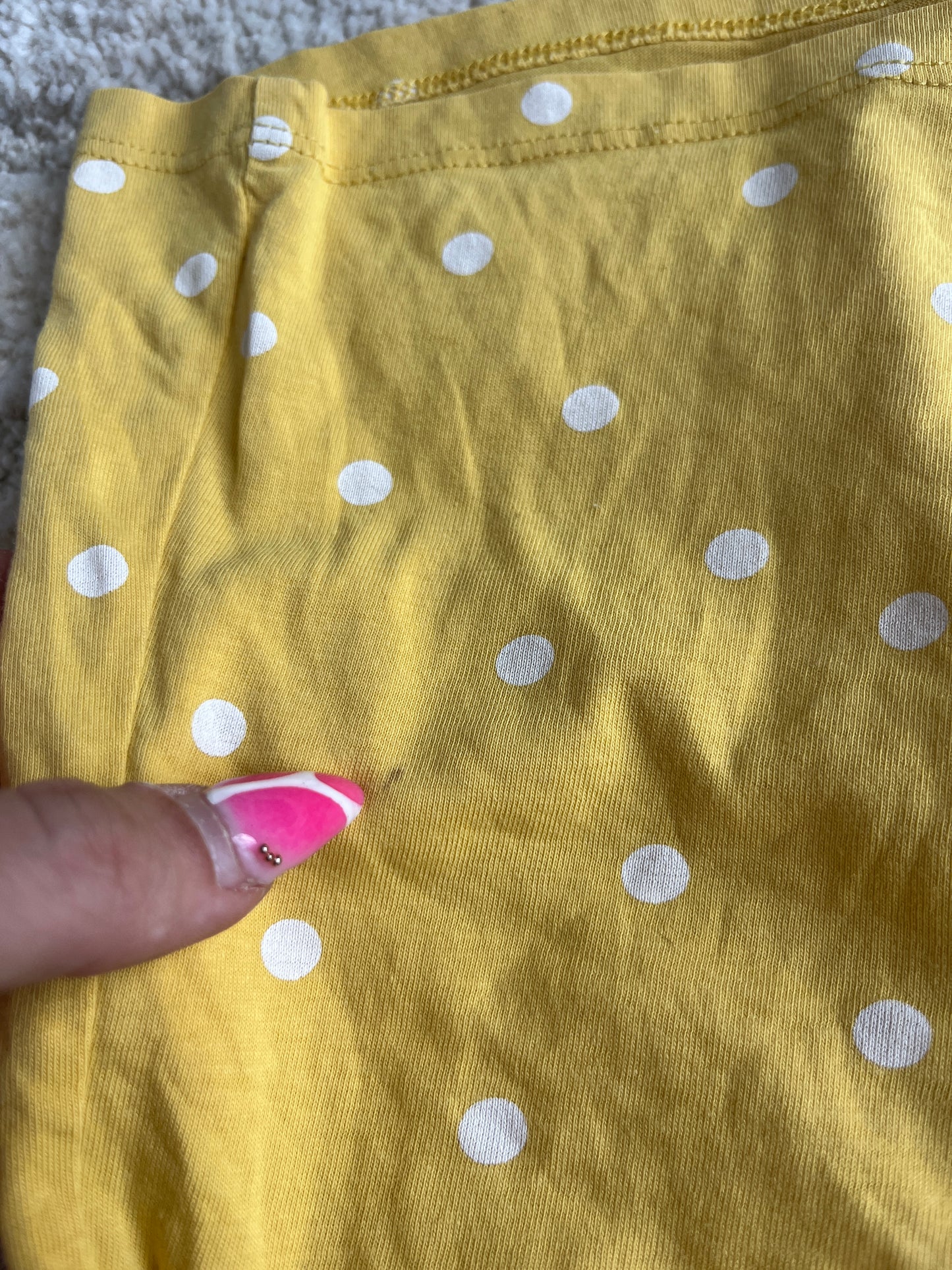 T-shirt à manches longues jaune avec pois blancs H&M - 86 cm