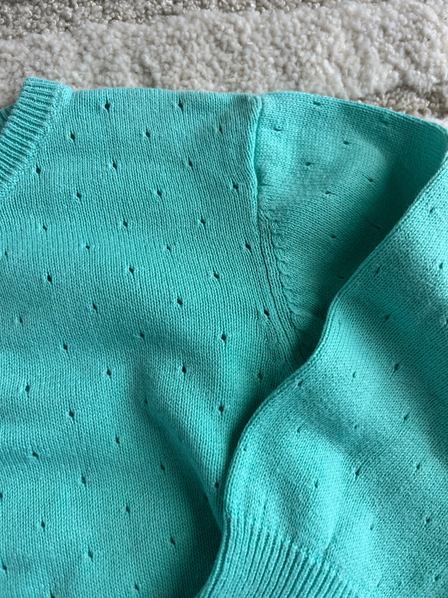 Cardigan à manches longues turquoise avec broderies Kitchoun - 18 mois