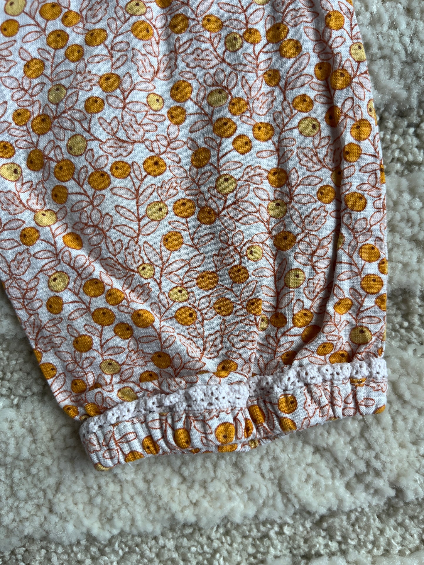 Pantalon motifs oranges avec détails en dentelle Sergent Major - 18 mois