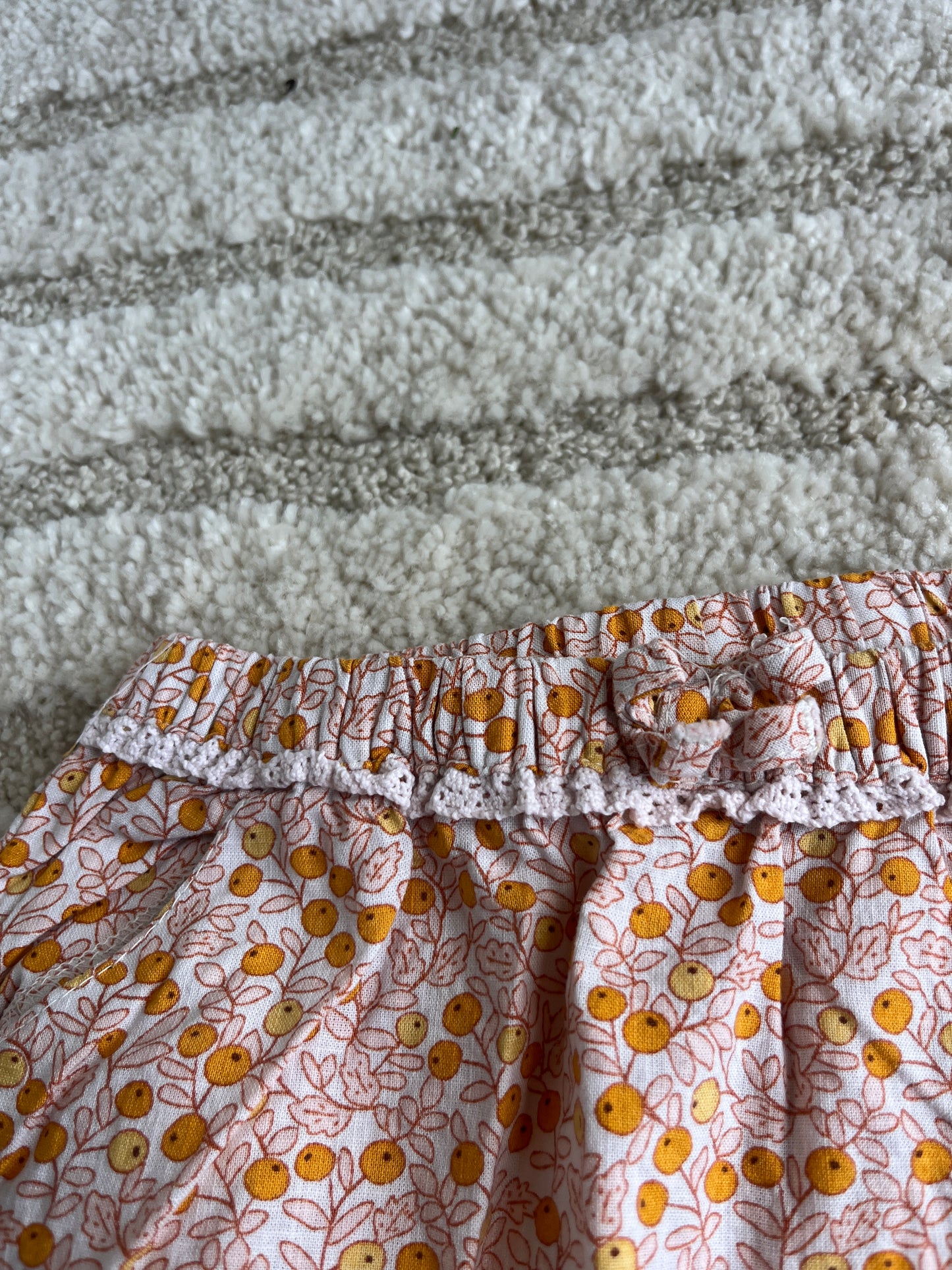 Pantalon motifs oranges avec détails en dentelle Sergent Major - 18 mois