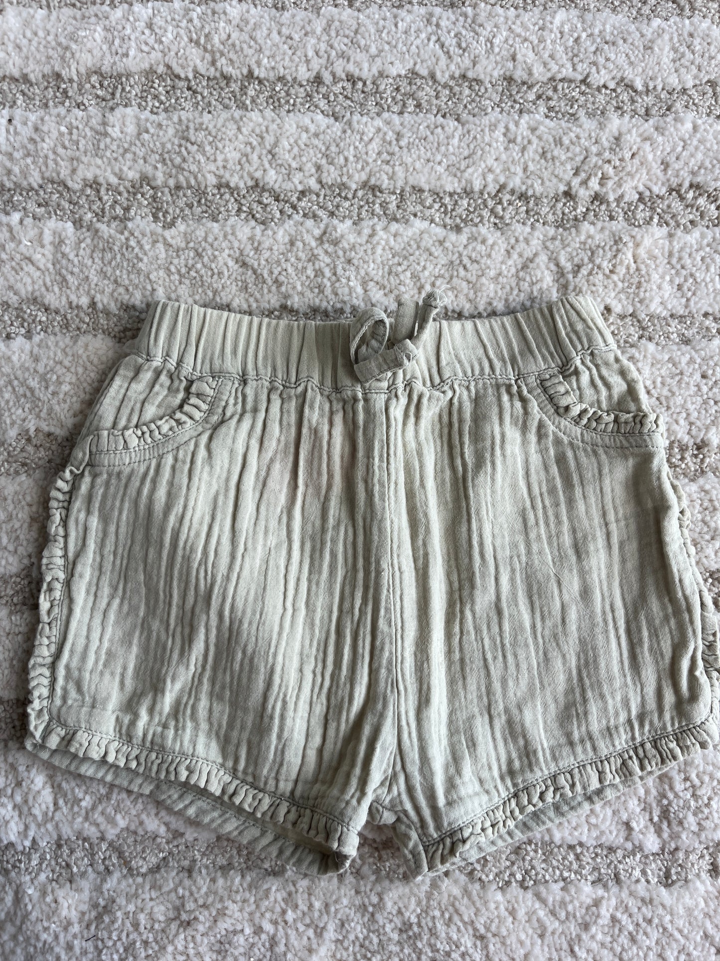 Short kaki clair gaze de coton Vertbaudet - 2 ans