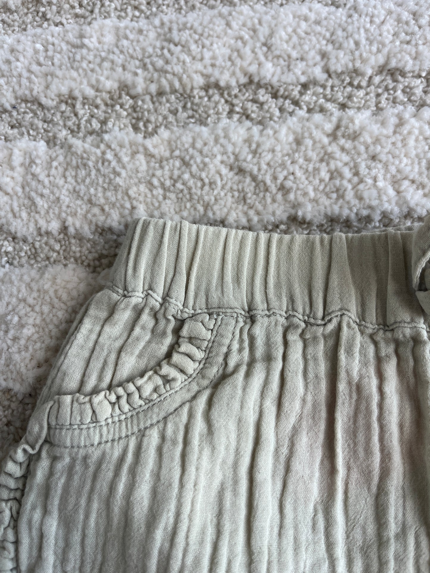 Short kaki clair gaze de coton Vertbaudet - 2 ans