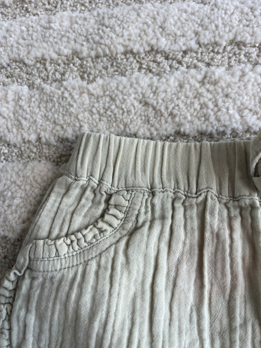 Short kaki clair gaze de coton Vertbaudet - 2 ans