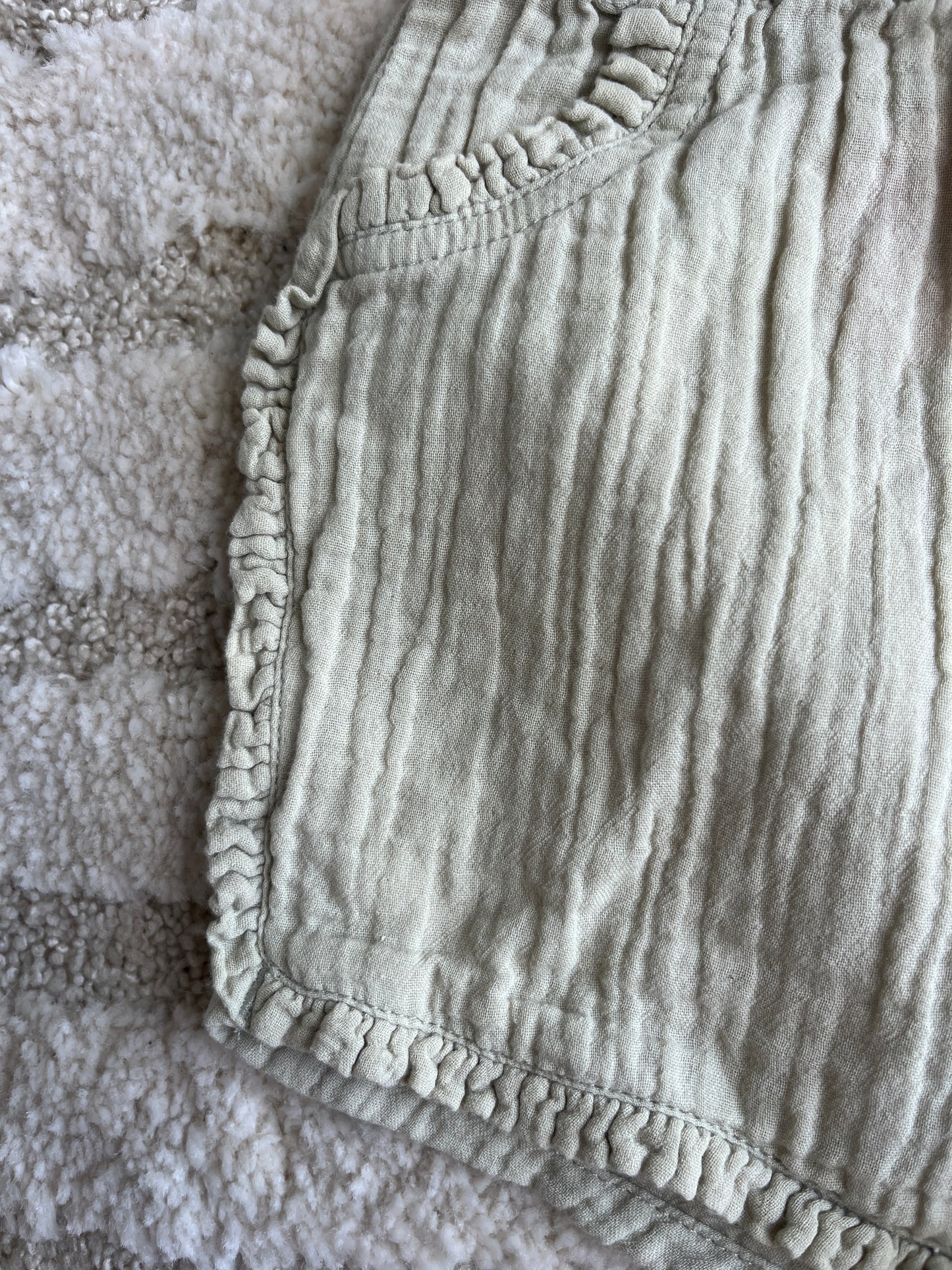 Short kaki clair gaze de coton Vertbaudet - 2 ans