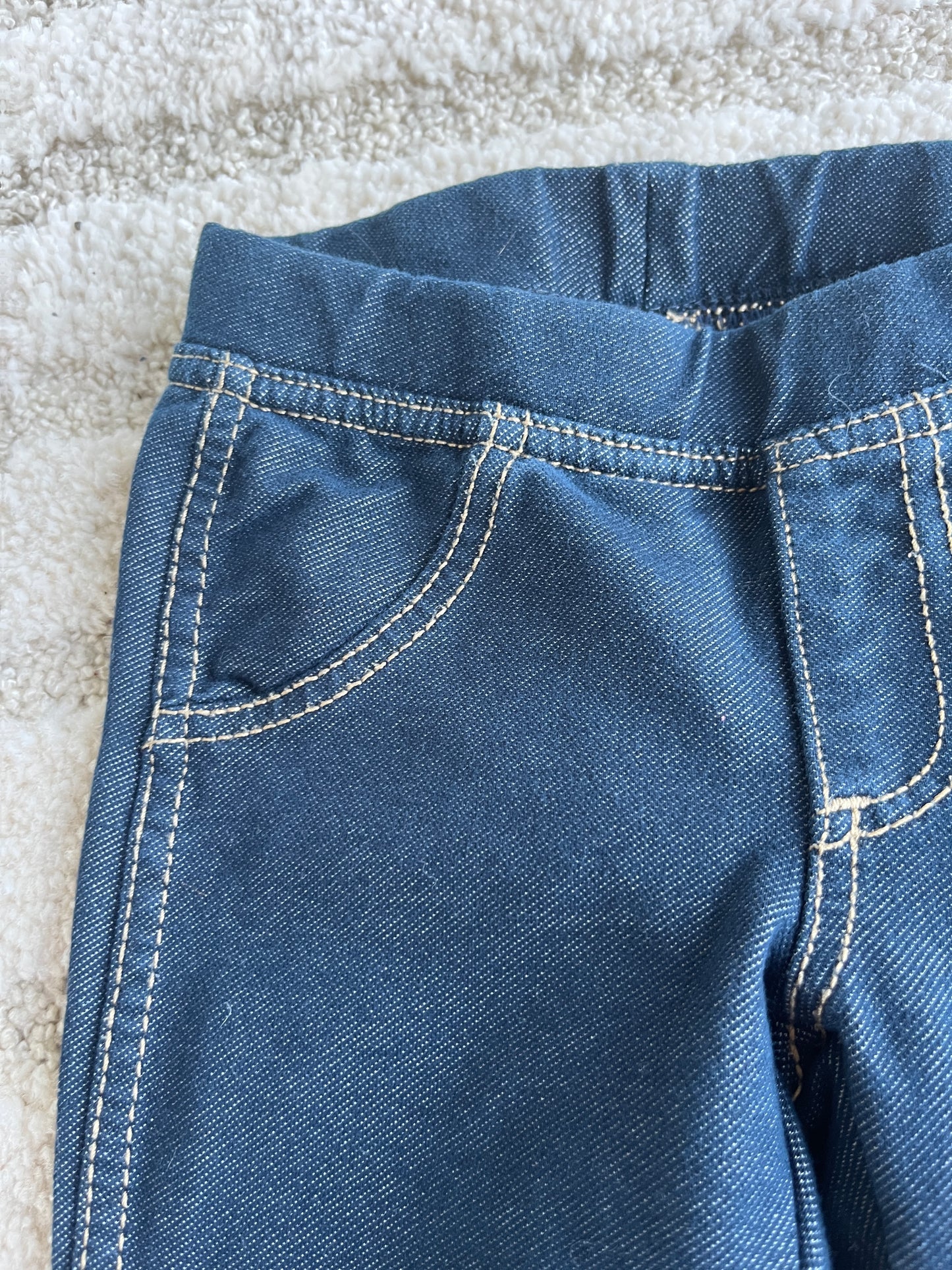 Jegging bleu simple - 92 cm