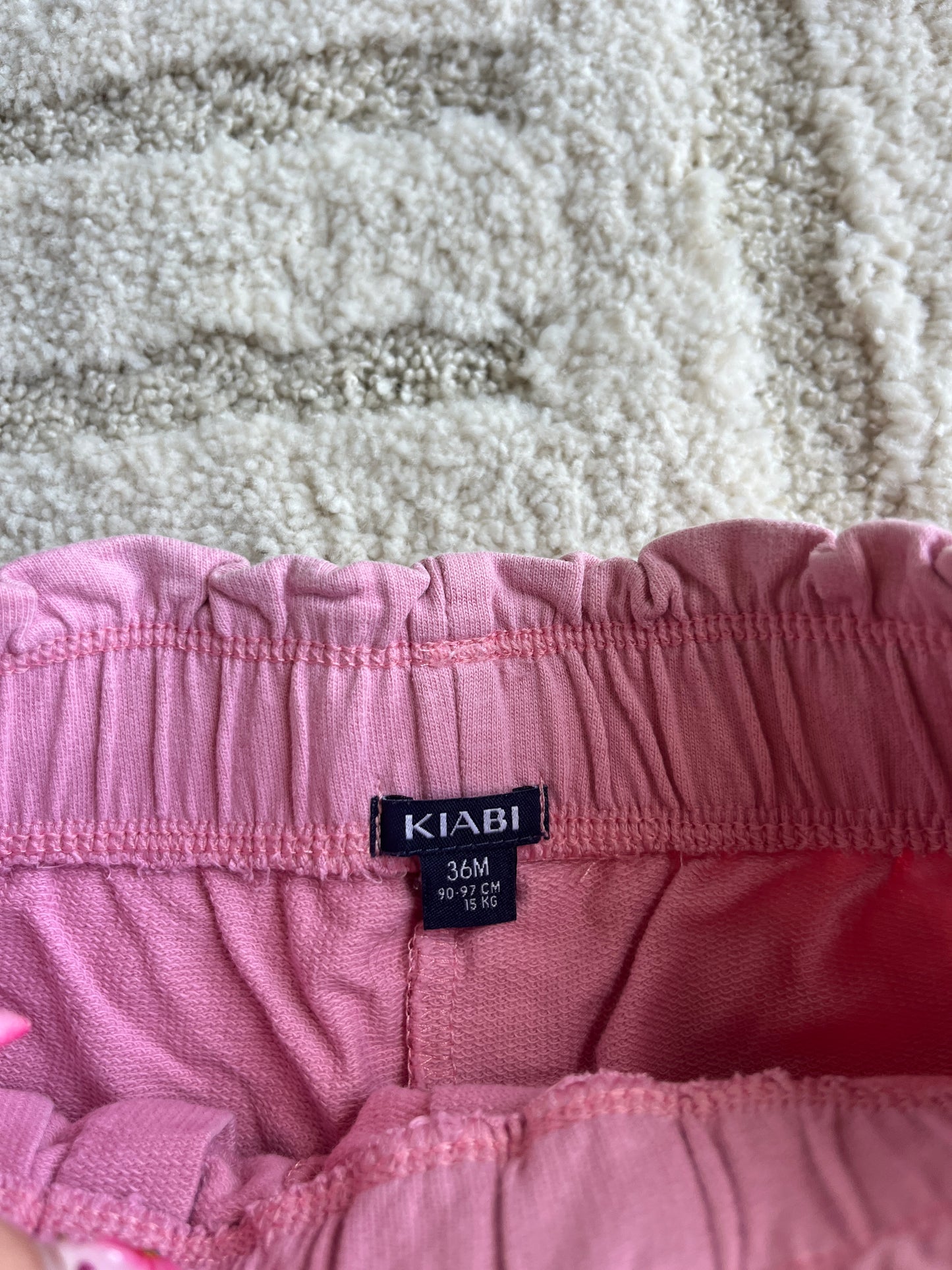 Short rose ceinture élastique - 36 mois
