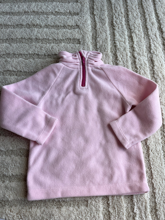 Veste à manches longues polaire rose demi zip - 3 ans