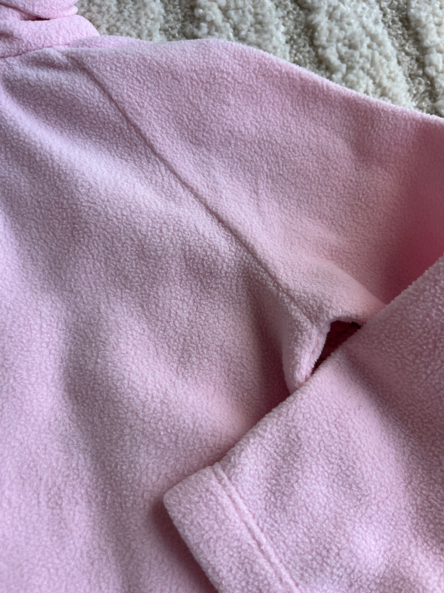 Veste à manches longues polaire rose demi zip - 3 ans