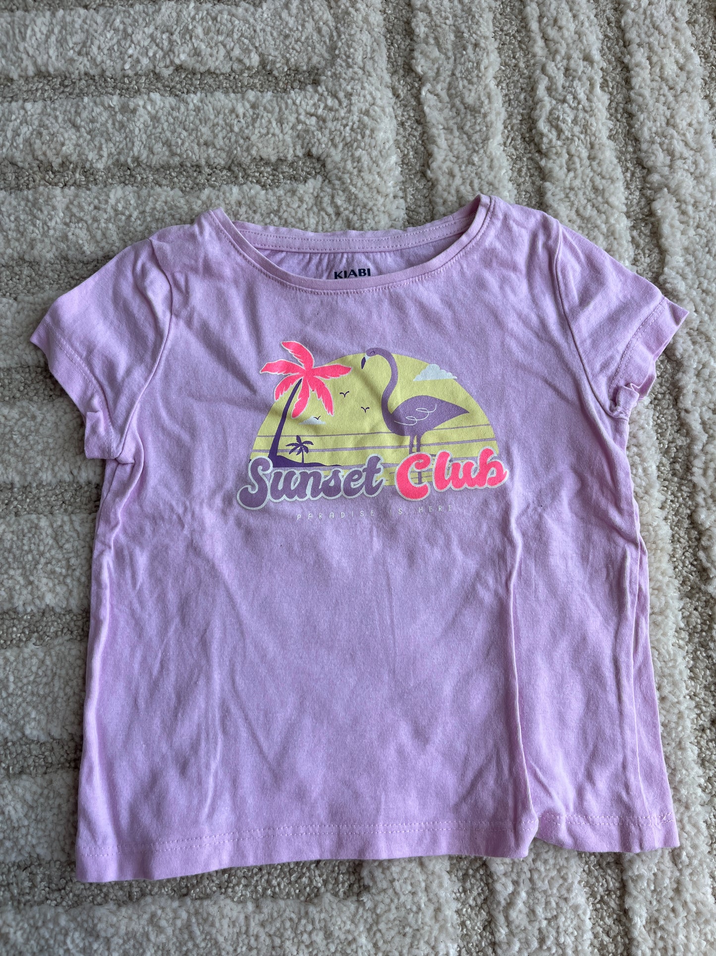 T-shirt à manches courtes violet « sunset club » - 3 ans