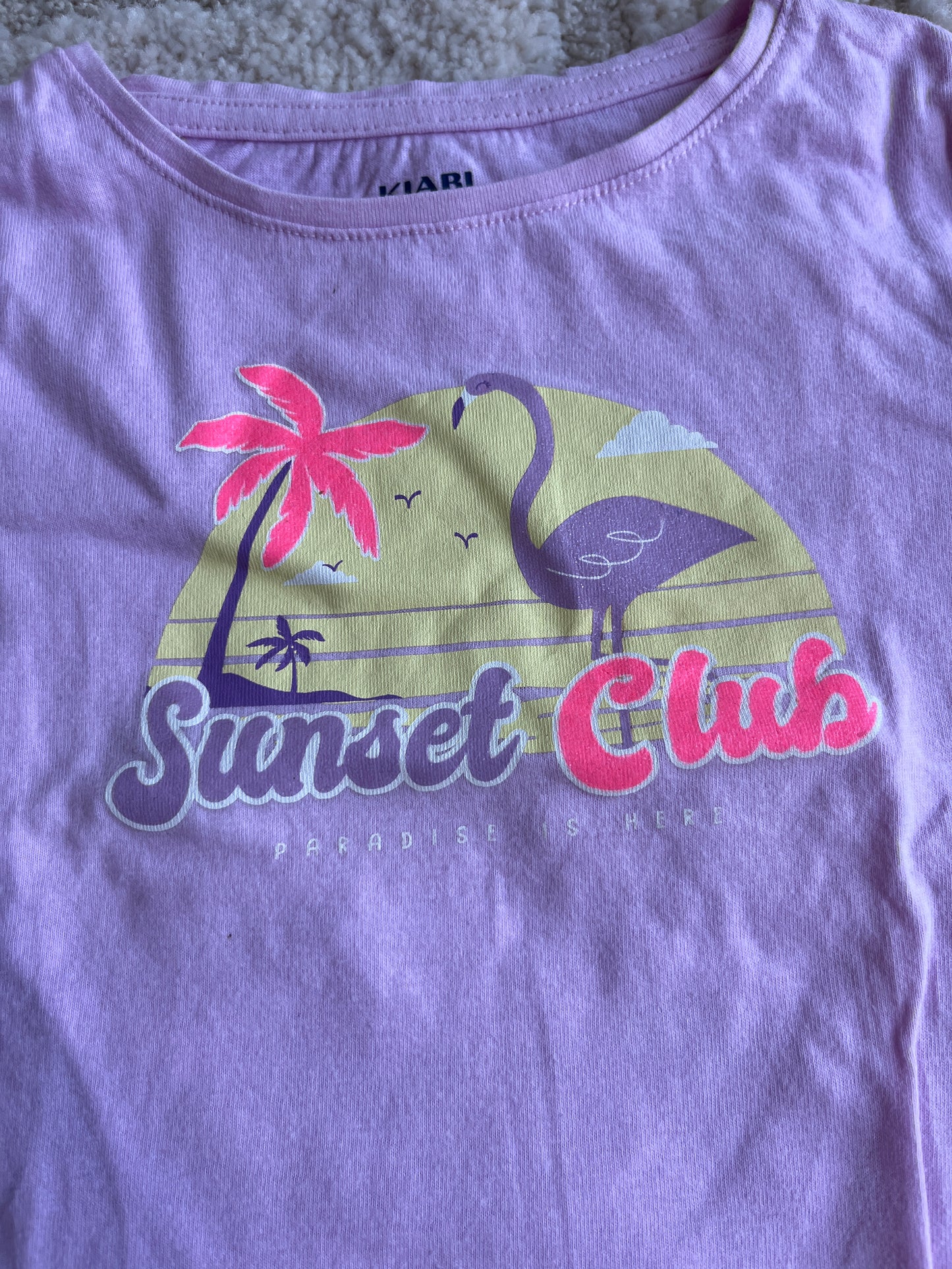 T-shirt à manches courtes violet « sunset club » - 3 ans
