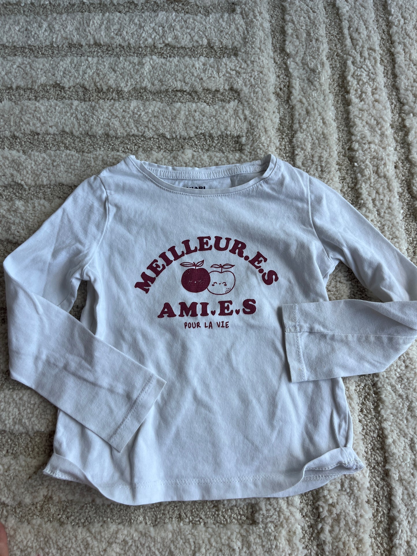 T-shirt à manches longues blanc « meilleures amies pour la vie » - 36 mois