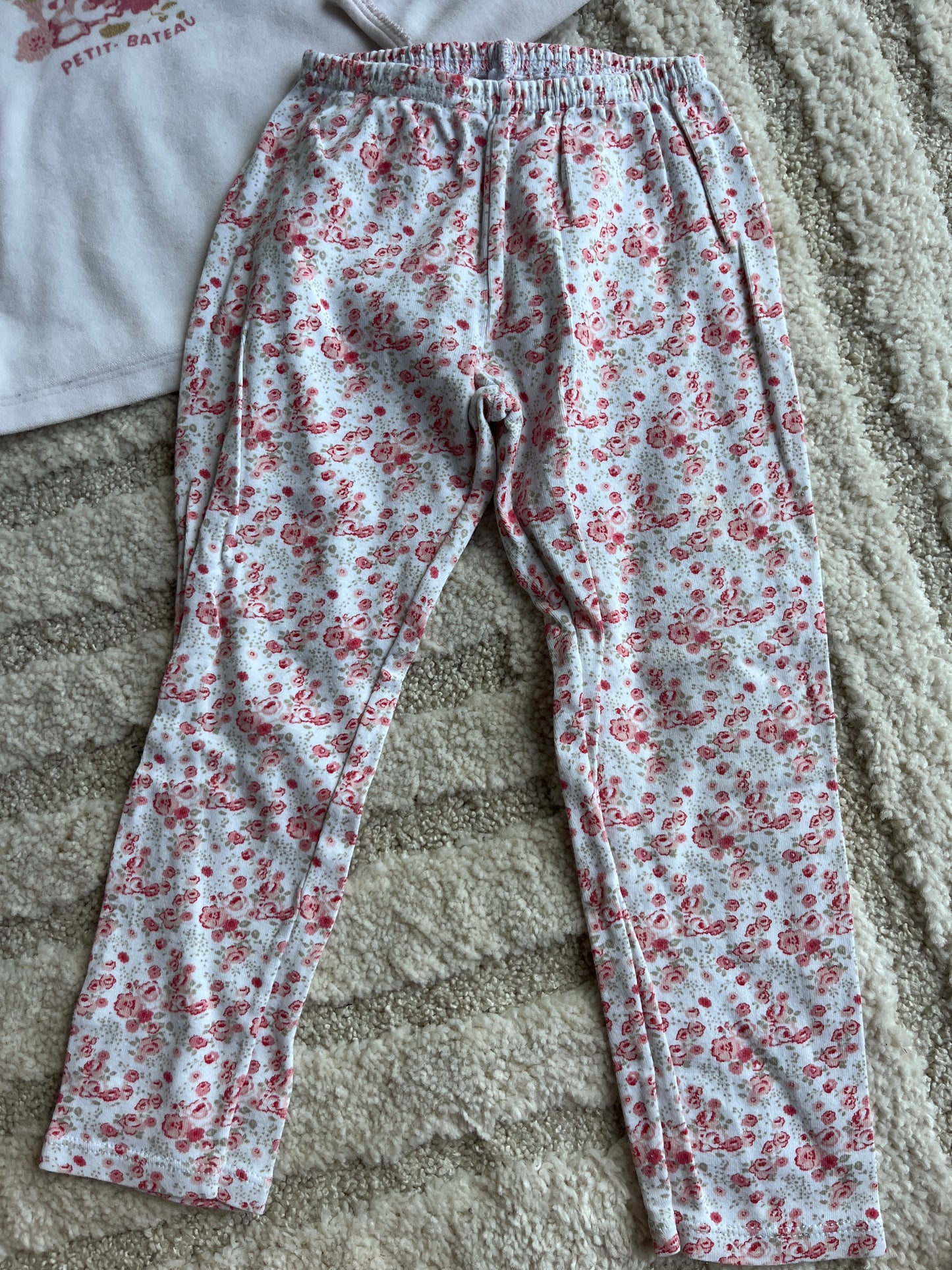 Pyjama 2 pièces velours fleurs rose Petit Bateau - 3 ans