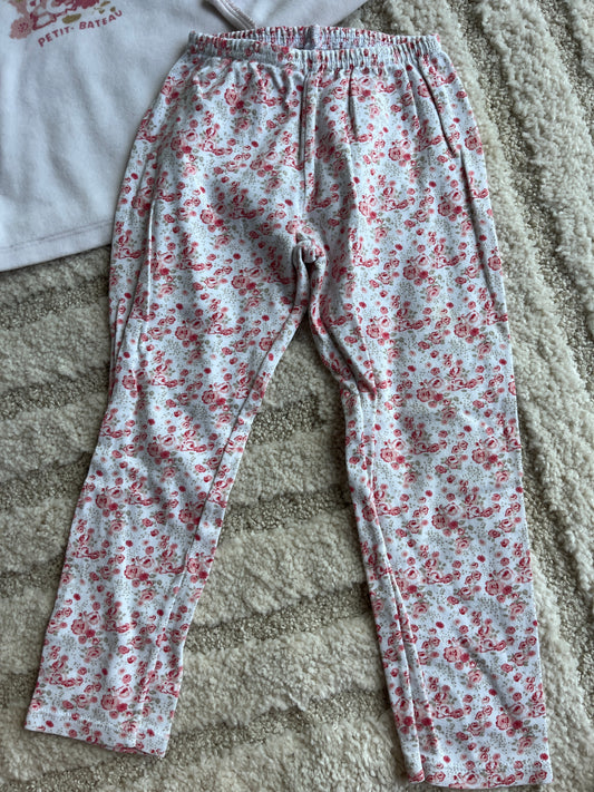 Pyjama 2 pièces velours fleurs rose Petit Bateau - 3 ans