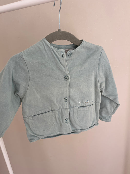 Veste à manches longues vert sauge Arthur & Felicie - 18 mois