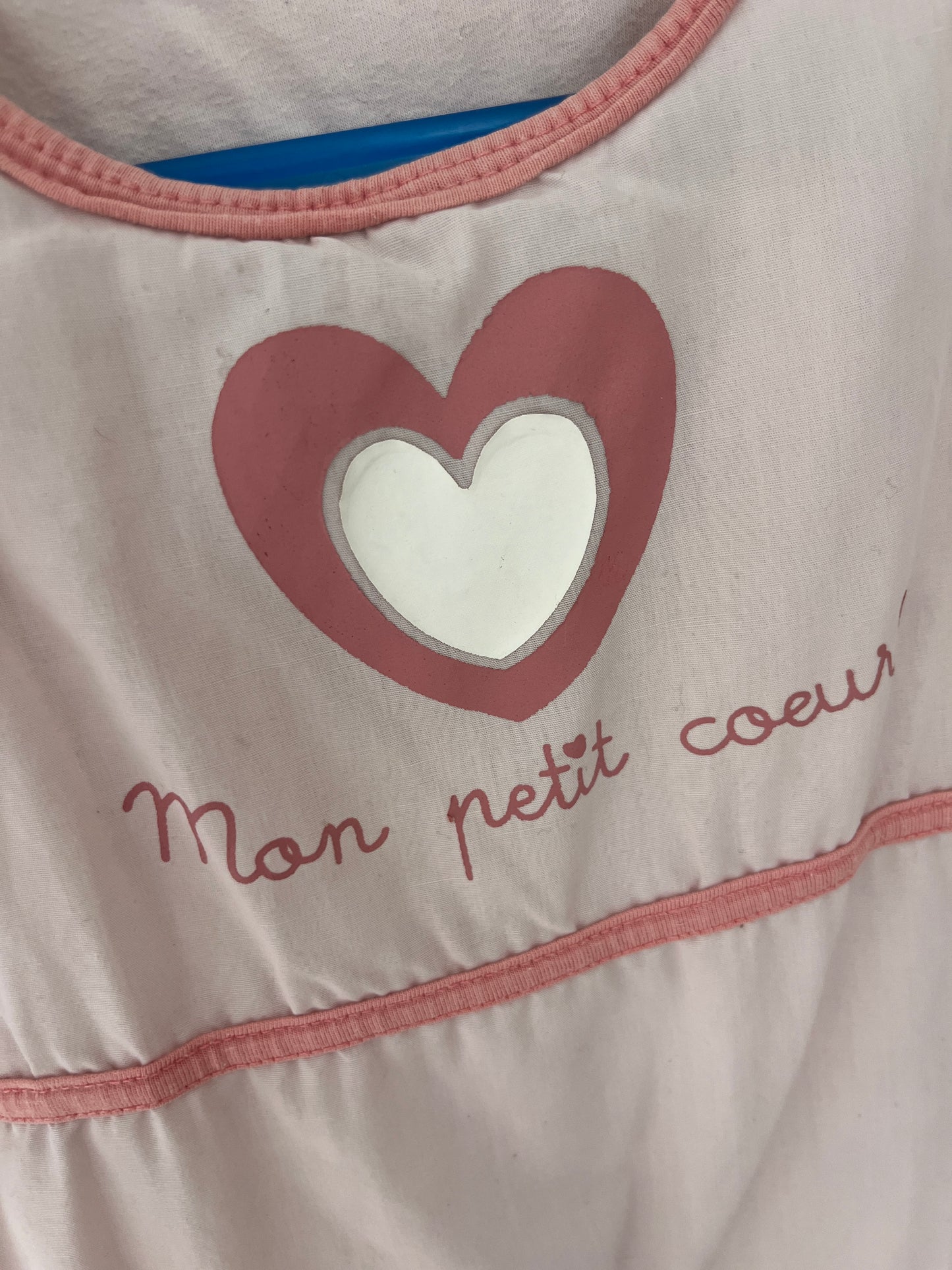 Gigoteuse rose « mon petit cœur » - 6/24 mois