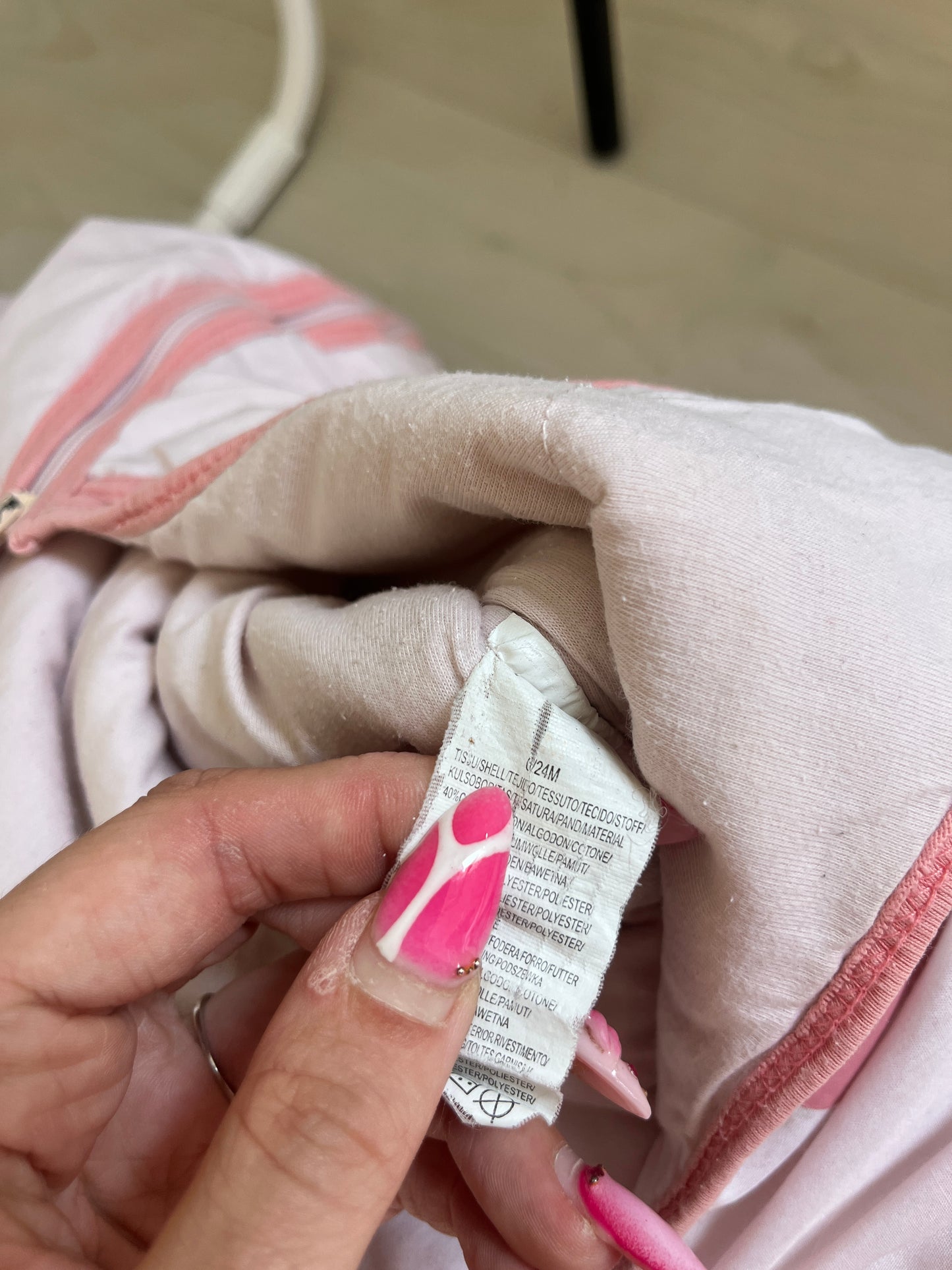 Gigoteuse rose « mon petit cœur » - 6/24 mois