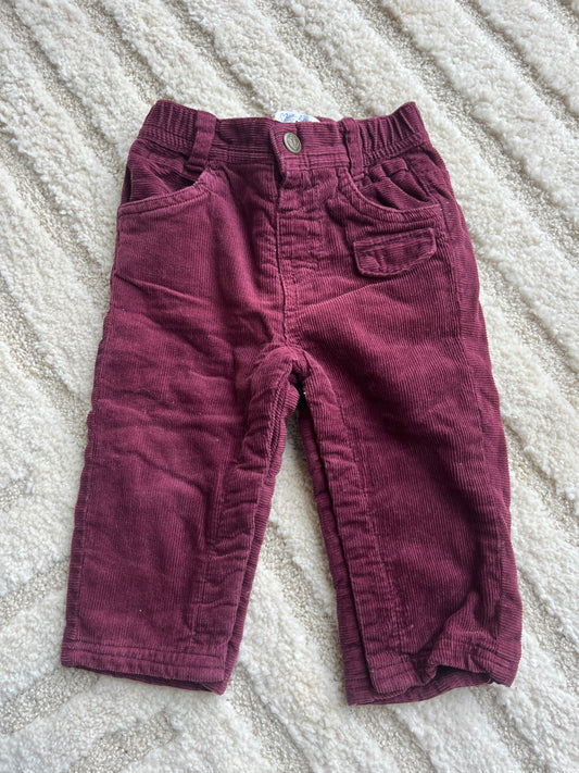 Pantalon prune en velours côtelé Kitchoun - 12 mois