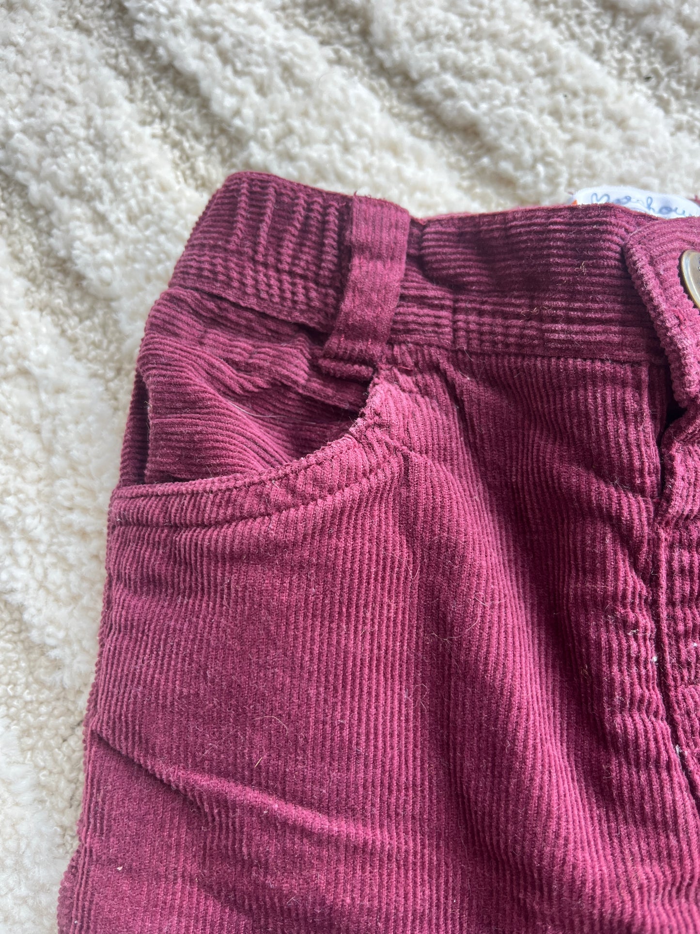 Pantalon prune en velours côtelé Kitchoun - 12 mois