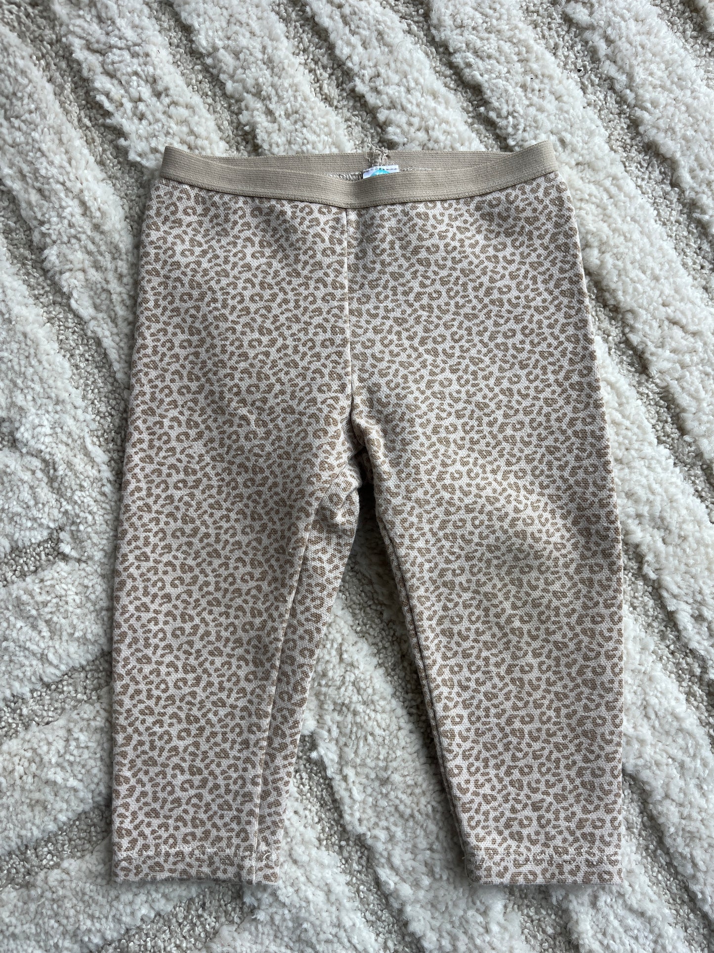 Legging beige motif léopard - 12 mois